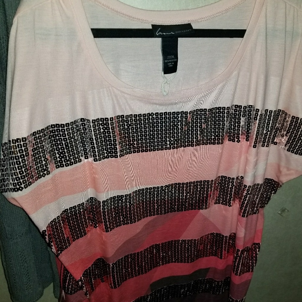 Lane Bryant size 24 sequence ombre shirt
